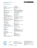 Preview for 3 page of Philips GoGear SA6186 Specifications