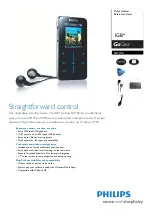 Preview for 1 page of Philips GoGear SA9100 Brochure