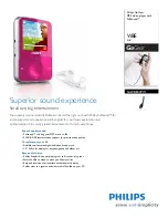 Philips Gogear Vibe SA2VBE04PW Manual предпросмотр