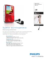 Предварительный просмотр 1 страницы Philips GOGEAR VIBE SA2VBE04RC Manual