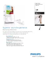 Предварительный просмотр 1 страницы Philips GOGEAR VIBE SA2VBE04WC Manual