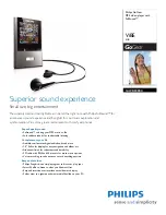 Предварительный просмотр 1 страницы Philips GOGEAR VIBE SA2VBE08KC Manual