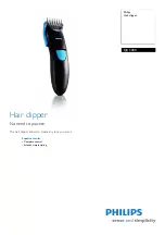 Philips Hair Clipper QC5000 Specifications preview