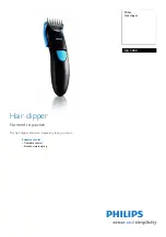 Philips Hair Clipper QC5000 Specifications предпросмотр