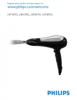 Philips Hairdyer HP4990 User Manual preview