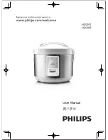Предварительный просмотр 1 страницы Philips HD3007 User Manual