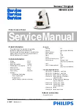 Предварительный просмотр 1 страницы Philips HD6553/10 Service Manual