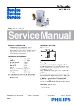 Предварительный просмотр 1 страницы Philips HD7562/35 Service Manual