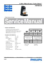 Предварительный просмотр 1 страницы Philips HD7850/60 Service Manual