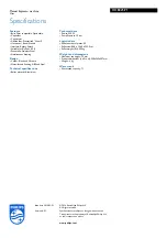 Preview for 3 page of Philips HD8325/71 Specifications