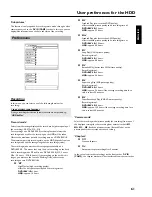 Preview for 65 page of Philips HDRW720/69 Operating Instructions Manual