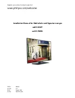 Preview for 1 page of Philips HFL5010T Series Installation Manual