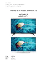 Preview for 1 page of Philips HFL5014 Series Professional Installation Manual