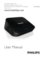 Philips HMP2000/37 User Manual preview