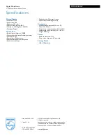 Preview for 2 page of Philips Home Essentials SPF3470X Specifications