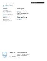 Preview for 2 page of Philips Home Essentials SPF4480X Specifications