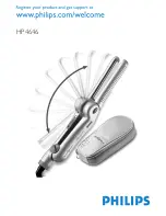 Предварительный просмотр 1 страницы Philips HP4646 User Manual