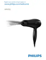 Предварительный просмотр 1 страницы Philips HP4935/20 User Manual