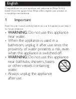 Preview for 3 page of Philips HP4944 User Manual