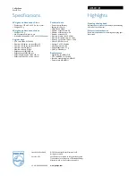 Preview for 2 page of Philips HP6317 Specifications