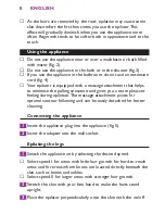 Preview for 8 page of Philips HP6407/52 User Manual