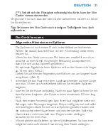 Preview for 21 page of Philips HP6513 User Manual