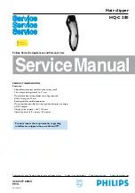 Предварительный просмотр 1 страницы Philips HQ-C 280 Service Manual