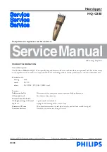 Philips HQ-C888 Service Manual preview