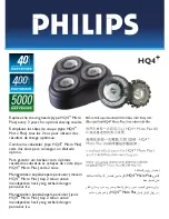 Предварительный просмотр 1 страницы Philips HQ4/3P Replacement Manual