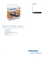 Philips HQ4 Specification Sheet preview