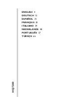 Philips HQ7200 User Manual предпросмотр