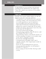 Preview for 2 page of Philips HQ7310 User Manual