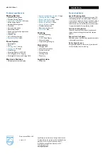 Preview for 2 page of Philips HQ8170 Specification Sheet