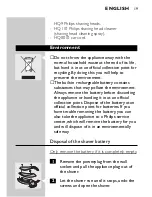 Предварительный просмотр 17 страницы Philips HQ9170 User Manual