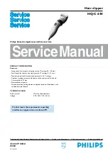 Preview for 1 page of Philips HQC644 Service Manual