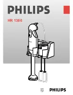 Предварительный просмотр 1 страницы Philips HR 1386 User Manual