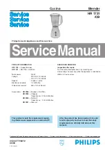 Preview for 1 page of Philips HR 1731 Service Manual