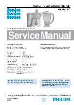 Preview for 1 page of Philips HR 1841/CC Service Manual