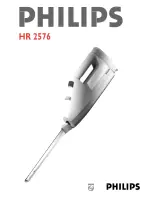 Предварительный просмотр 1 страницы Philips HR 2576 Operating Instructions Manual