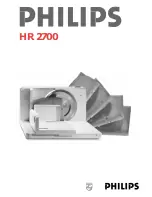 Предварительный просмотр 1 страницы Philips HR 2700 Operating Instructions Manual