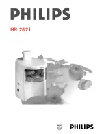 Предварительный просмотр 1 страницы Philips HR 2821 Operating Instructions Manual