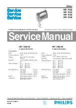 Philips HR1455 Service Manual предпросмотр