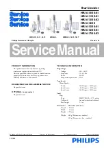 Preview for 1 page of Philips HR1610/00-01 Service Manual