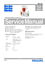 Preview for 1 page of Philips HR1720/AC Service Manual