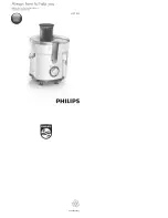 Philips HR1845 Instruction Manual preview