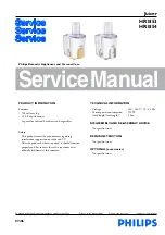 Philips HR1853 Service Manual предпросмотр