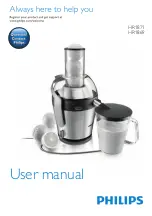 Philips HR1869 User Manual preview