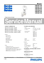 Philips HR2061/00 Service Manual preview