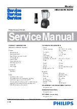 Philips HR2084/90 ROW Service Manual preview