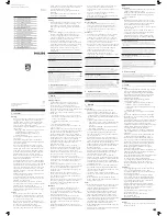 Preview for 1 page of Philips HR2195 Important Information Leaflet